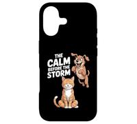 Custodia per iPhone 17 La calma prima della tempesta (Gatto e cane)