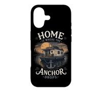 Custodia per iPhone 17 La casa è dove l'ancora cade Houseboat Lake Life