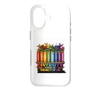 Custodia per iPhone 17 La diversità ci rende bellissimi libri arcobaleno fiori