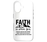 Custodia per iPhone 17 La fede è quando lodi Dio nella tempesta Fidati di Lui