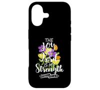 Custodia per iPhone 17 La gioia del Signore è la mia forza Scrittura floreale