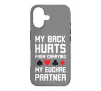 Custodia per iPhone 17 La mia schiena fa male dal portare il mio partner Euchre divertente euchre