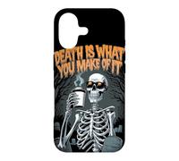 Custodia per iPhone 17 La morte è ciò che ne fai, figo, divertente, scheletro, Halloween