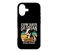 Custodia per iPhone 17 La mucca dice che va vegano a base vegetale ovvi motivi