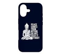 Custodia per iPhone 17 La pace viene da dentro non cercare senza Buddha citazione