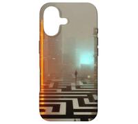 Custodia per iPhone 17 La soglia al neon - Cyberpunk Dystopian City Art