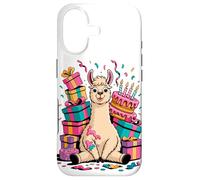 Custodia per iPhone 17 Lama Torte Coriandoli Compleanno Festa Llama