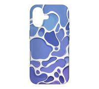 Custodia per iPhone 17 Lavanda Blu Cell Pattern Arte Astratta Swirl