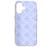 Custodia per iPhone 17 Lavender Pastel Blue Purple Cross Leaves Petals Pattern