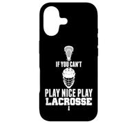 Custodia per iPhone 17 LAX Game Can't Play Nice Play Lacrosse Apparel GOAT Lacrosse