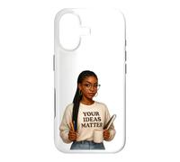 Custodia per iPhone 17 le tue idee contano donna nera auto-aiuto positivo e amore