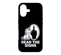 Custodia per iPhone 17 Leggi The Signs Shadow Funny Saying Unicorn