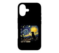 Custodia per iPhone 17 Let It Gogh Starry Night Painting Parody Art Dog