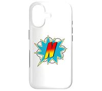 Custodia per iPhone 17 Lettera N Supereroe Nome Comico Lettera Retro Costume