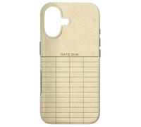 Custodia per iPhone 17 Library Due Date Cards Blank Return Librarian Vintage