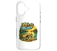 Custodia per iPhone 17 Life Is Better At The Lake Sunset Canoe Nature Vibes Graphic