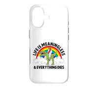 Custodia per iPhone 17 Life Is Meaningless Everything Dies Divertente Gesù Dinosauro