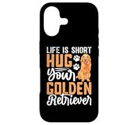 Custodia per iPhone 17 Life Is Short Hug Your Golden Retriever