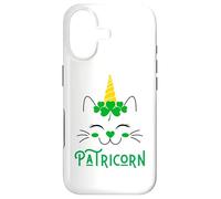 Custodia per iPhone 17 Lil Miss Irish Caticorn - Gatto unicorno verde per San Patrizio