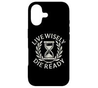 Custodia per iPhone 17 Live Wisely Die Ready - Filosofia della clessidra stoica