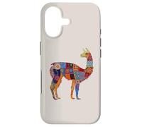 Custodia per iPhone 17 Llama alpaca floreale fiori colorati Perù souvenir peruviano