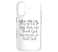 Custodia per iPhone 17 Look Back and Thank God Look Forward & Trust God Bible Verse