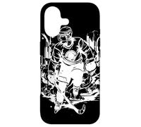 Custodia per iPhone 17 Look comico da ragazzo dell'hockey su ghiaccio per ragazzi