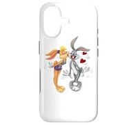 Custodia per iPhone 17 Looney Tunes Bugs and Lola Kiss Valentine's Day