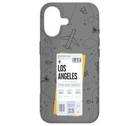Custodia per iPhone 17 LOS ANGELES LAX Boarding Pass Air Flight Ticket City Plane