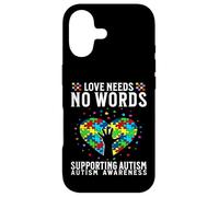 Custodia per iPhone 17 Love Needs No Words Autism Awareness Support Gifts Parents