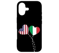 Custodia per iPhone 17 Loving Italia USA Bandiera Cuore Italiano Americani Amore