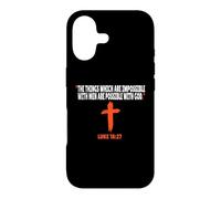Custodia per iPhone 17 Luca 18:27 Versetti della Bibbia Scrittura