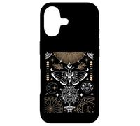 Custodia per iPhone 17 Luna Moth Fasi lunari Witchy Dark Academia Estetico Occulto
