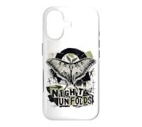 Custodia per iPhone 17 Luna Moth Night si apre grunge collage