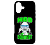 Custodia per iPhone 17 Mad Scientist Panda Bear, divertente animale, fanatico della scienza STEM