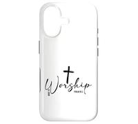 Custodia per iPhone 17 Made To Worship Cross Salmo 95:1 Christian Believer
