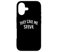 Custodia per iPhone 17 Maglietta con scritta "They Call Me Steve First Name
