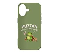 Custodia per iPhone 17 Maglietta Huzzah Caffeine Hath Arrived Frog Coffee Lover Fantasy