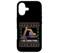 Custodia per iPhone 17 Maglione natalizio I Dig Christmas Excavator Ugly