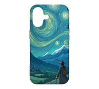 Custodia per iPhone 17 Mago errante nel paesaggio di montagne stellate Magic Fantasy