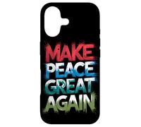 Custodia per iPhone 17 Make Peace Again Grande Lettere Gringe Lettere contro la Guerra