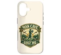 Custodia per iPhone 17 Man Cave Golf Headquarters Vintage Retro Regalo per golfisti