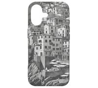 Custodia per iPhone 17 Manarola Cinque Terre La Spezia Italia disegno vintage