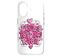 Custodia per iPhone 17 Mangiare Dormire Pole Dance Ripeti Groovy Divertimento