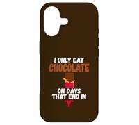 Custodia per iPhone 17 Mangio cioccolato solo nei giorni che finiscono con Y Chocolate