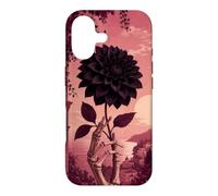 Custodia per iPhone 17 Mano scheletro che tiene una dalia nera