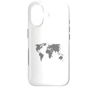 Custodia per iPhone 17 Mappa del mondo fatta di cerchi, motivo geografico mappa