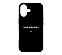 Custodia per iPhone 17 MARANATHA Citazione greca Vieni Signore con la croce di Gesù