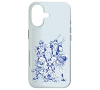 Custodia per iPhone 17 Marvel Deadpool Family Comic Blue Line Sketch Art