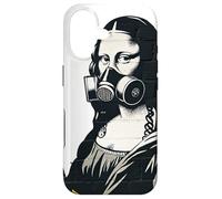 Custodia per iPhone 17 Maschera antigas Monna Lisa Street Art Graffiti Guerriglia Urbana